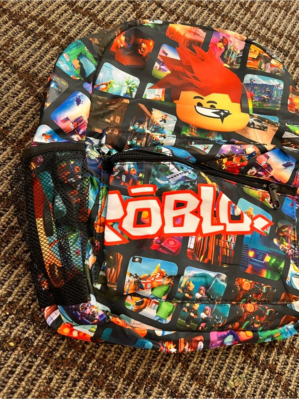 Kids Roblox Black Multi-Scene Character Backpack